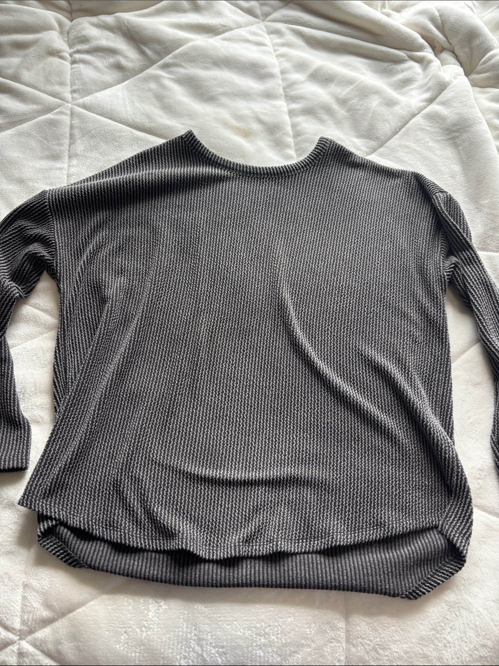 Maurices Black and White Ribbed Knit Top